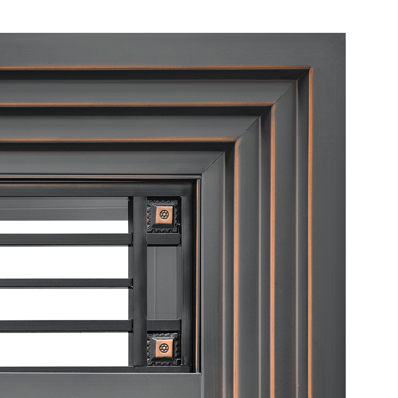 90 three-sided frame 220 steel set door 27 wall fulu double to 16 pure copper non-standard premium door