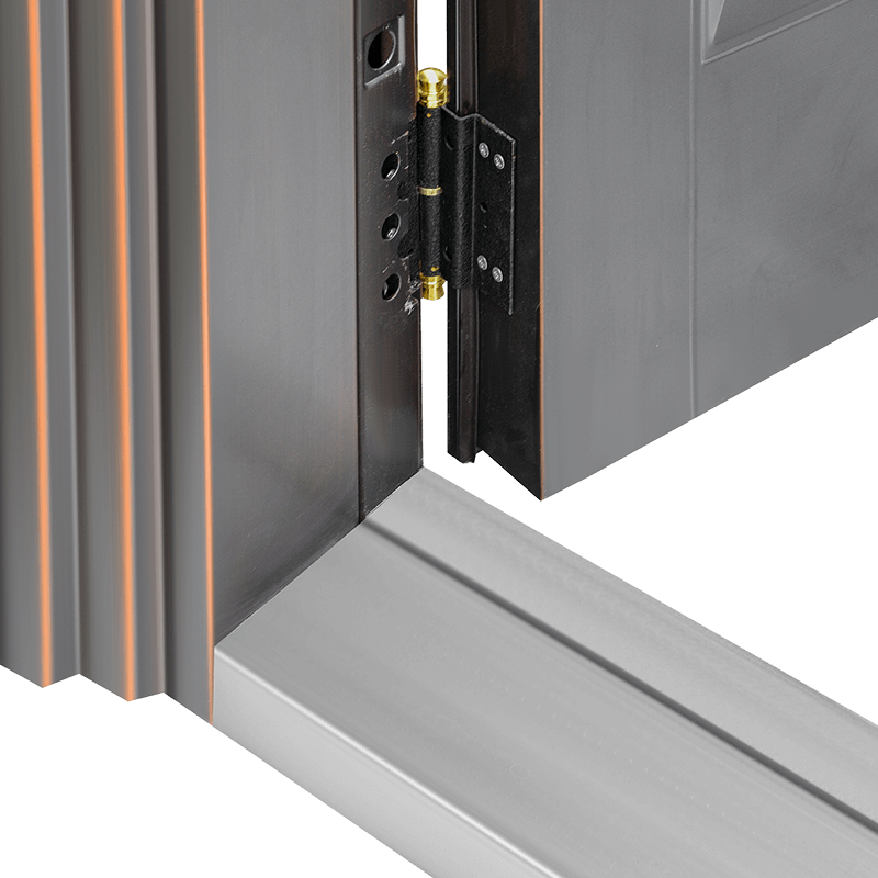 90 three-sided frame 220 steel set door 27 wall fulu double to 16 pure copper non-standard premium door