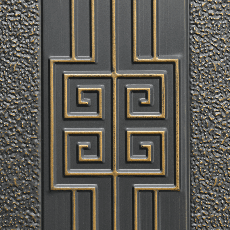 90 three-sided frame 170 steel set door 27 walls-pro shengshi nianhua (oblique splicing) + tianci 10 pure copper non-standard spliced door
