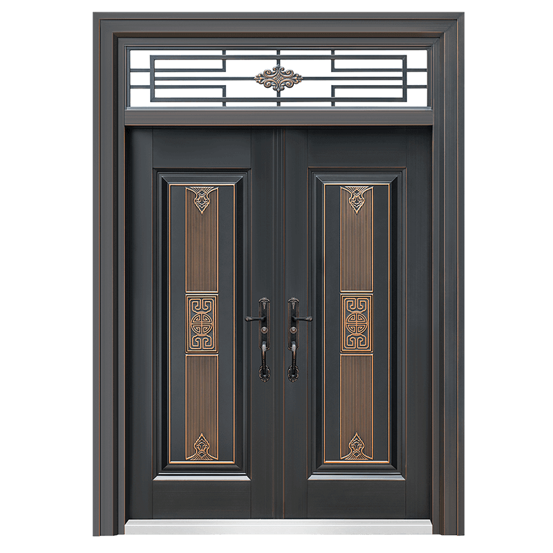 90 three-side frame 170 steel door 27 walls-pro lucky and treasure (diagonally spliced) + tianci 10 pure copper non-standard spliced door
