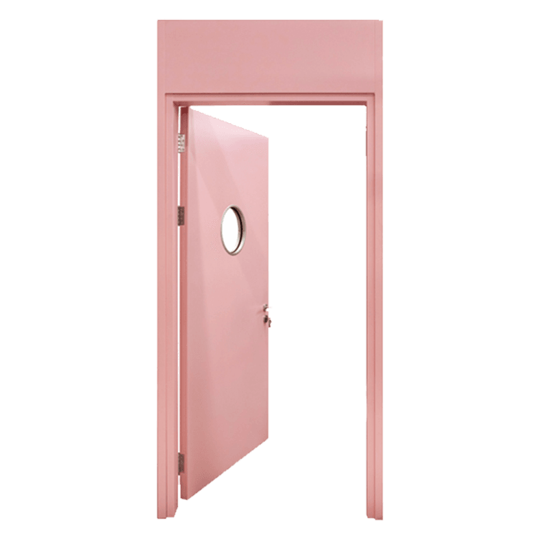 50 flat frame 70 - outer cladding 30 wall with door lintel - height 380mm flat plate spray plastic medical steel door