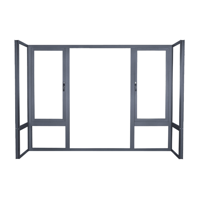 Removable spray-coated thermal break aluminum fireproof window