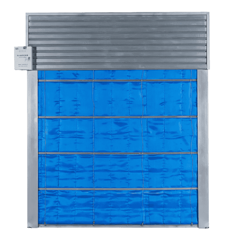 Special grade 3h inorganic folding inorganic fabric fire-resistant rolling shutter door-galvanized angle steel 2mm