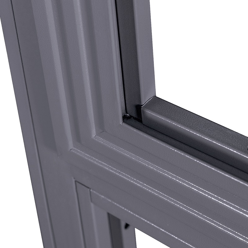 Removable spray-coated steel fireproof window