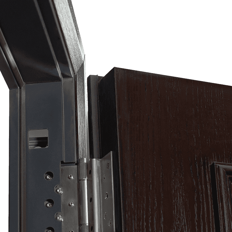 80 lace frame-pro steel-wood one side (buckle) wood-open steel-wood armored entry door